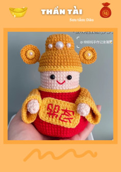 Hướng dẫn móc len hình Thần Tài dễ thương cho năm mới