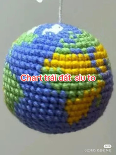 Hướng dẫn móc len quả địa cầu màu sắc sặc sỡ và chi tiết