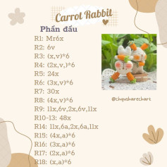 Hướng dẫn móc len thỏ cà rốt dễ thương cho người mới bắt đầu