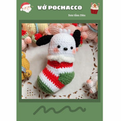 Hướng dẫn móc len vớ Pochacco cho mùa lễ hội ấm áp