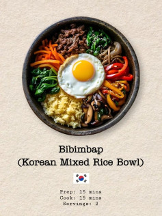 Korean Bibimbap Recipe 🍲🇰🇷