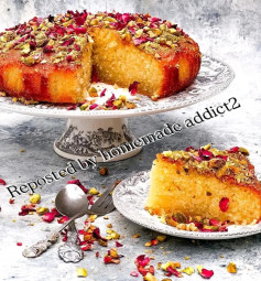 Lemon Rose Almond Delight Cake