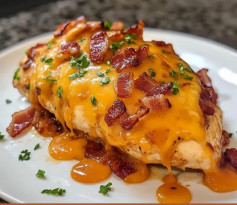 Loaded Bacon Cheddar BBQ Chicken Bake