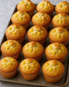 Magdalenas de Piña Tropical y Dulce