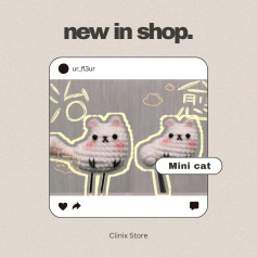 Mẫu móc len mèo mini dễ thương cho người yêu thú cưng