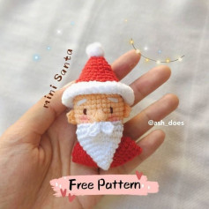 Mẫu móc len ông già Noel mini dễ thương cho mùa Giáng Sinh