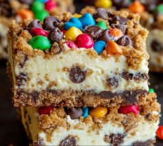 Monster Cookie Cheesecake Bars