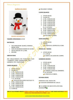 Muñeco de Nieve Amigurumi: Patrón de Crochet Paso a Paso