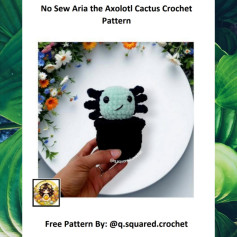 No Sew Aria the Axolotl Cactus Crochet Pattern