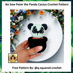 No Sew Peter the Panda Cactus Crochet Pattern