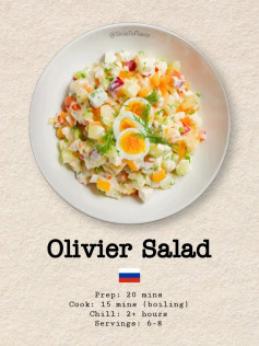 Olivier Salad Recipe 🥗🇷🇺