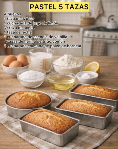 Pastel Esponjoso de Limón y Vainilla