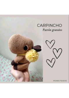 Patrón de amigurumi de carpincho lindo y gratuito