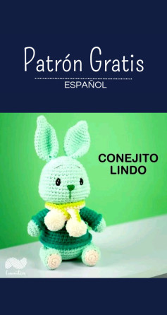 Patrón de conejo lindo a crochet gratis
