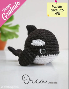Patrón de crochet gratuito: Ballena Orca Amigurumi