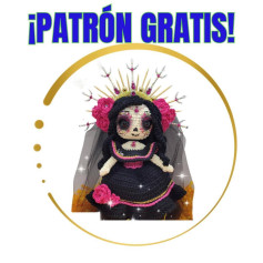 Patrón de Muñeca Catrina Amigurumi Gratis para Tejer