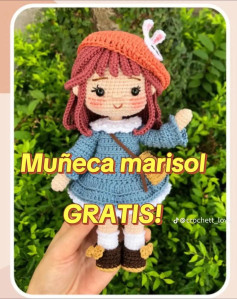 Patrón de muñeca Marisol gratis en crochet