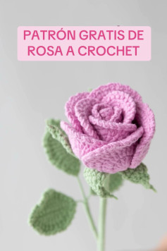 Patrón de rosa a crochet fácil y hermoso para principiantes