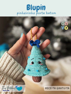 Pinheirinho de Crochê Porta-batom Natalino Fofinho e Criativo