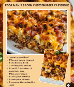 Poor Mans Bacon Cheeseburger Casserole