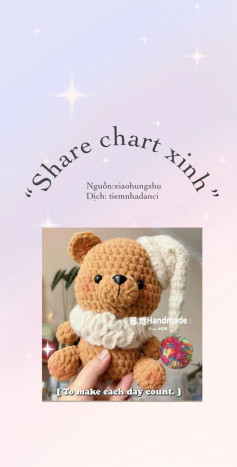 SHARE CHART BÉ GẤU ĐỘI MŨ
