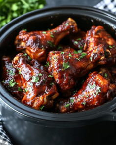 Slow Cooker Sticky Chicken Drumsticks