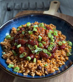 Smoky Lentil Chilli with Hearty Mexican Rice