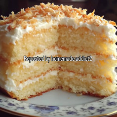 Southern Coconut Delight Cake with Creamy Frosting