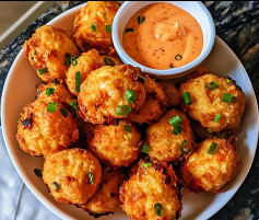 Spicy Cajun Crawfish Hush Puppies with Creole Dip