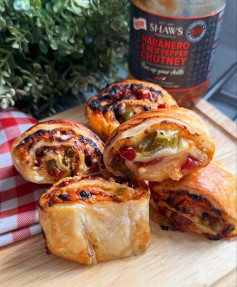 Spicy Cheesy Puff Pinwheels Delight