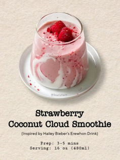 Strawberry Coconut Cloud Smoothie Recipe🍹 (Inspired by Haily Biebers Erewhon Drink)