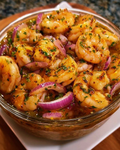 Tangy and Spicy Pickled Shrimp