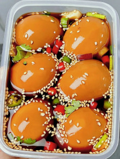 Trứng Ngâm Tương Đậm Đà Hương Vị, Dậy Mùi Vừng Thơm