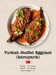 Turkish Stuffed Eggplant (Karnıyarık) Recipe 🍆🇹🇷