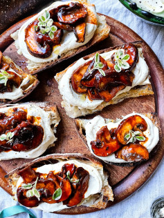 Umami Mushroom Bliss on Whipped Tofu Toast