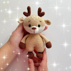 Вязаная крючком игрушка оленёнок – схема для рукодельниц