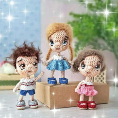 Вязаные куклы: Три очаровательных персонажа для вдохновения