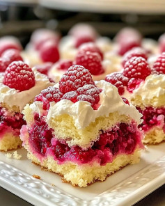 White Chocolate Raspberry Poke Cake