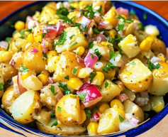 Zesty Mexican Street Corn Potato Salad Delight