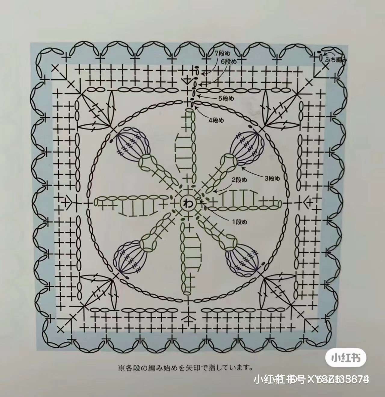10 chart hoa tiết xinh cho bạn - Móc len