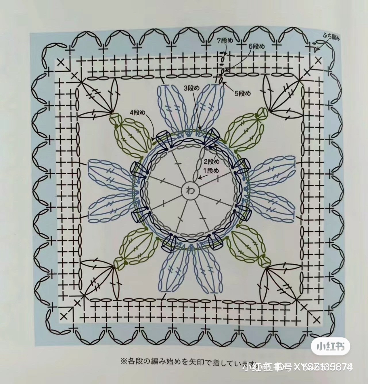 10 chart hoa tiết xinh cho bạn - Móc len