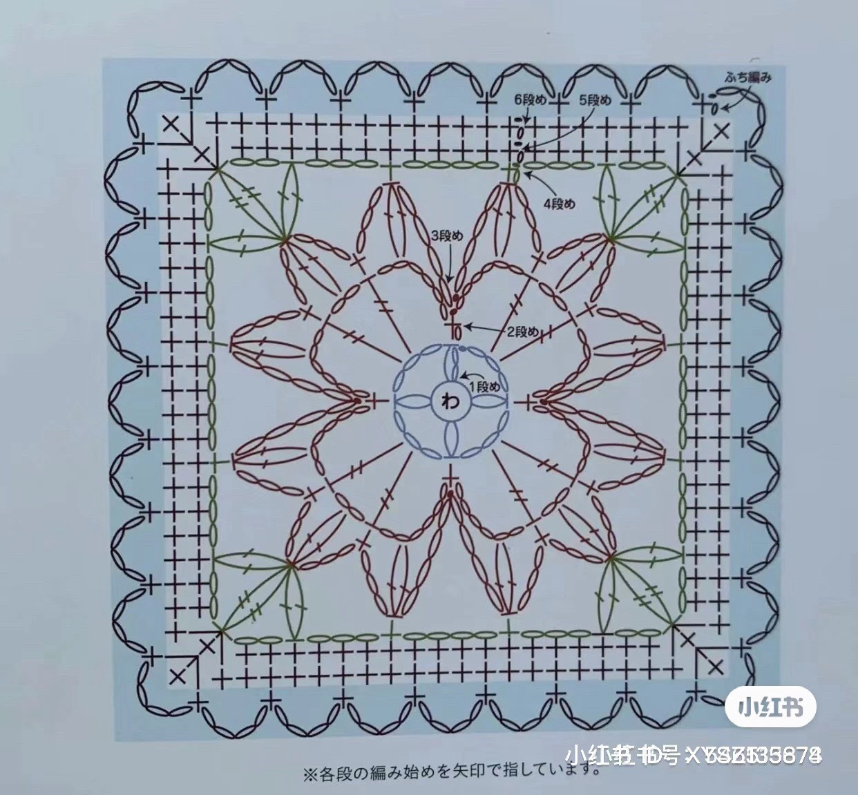 10 chart hoa tiết xinh cho bạn - Móc len