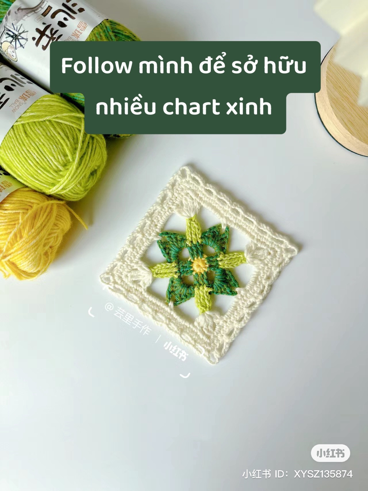 10 chart hoa tiết xinh cho bạn - Móc len