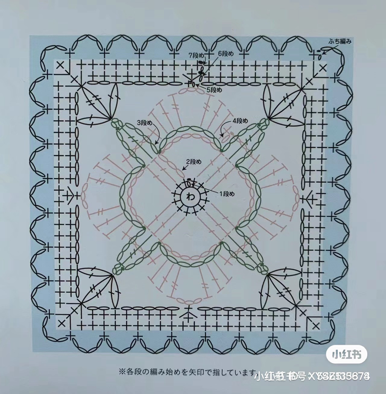 10 chart hoa tiết xinh cho bạn - Móc len