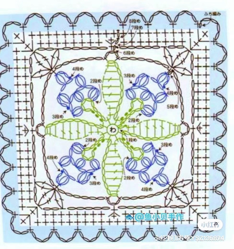 10 chart hoa tiết xinh cho bạn - Móc len