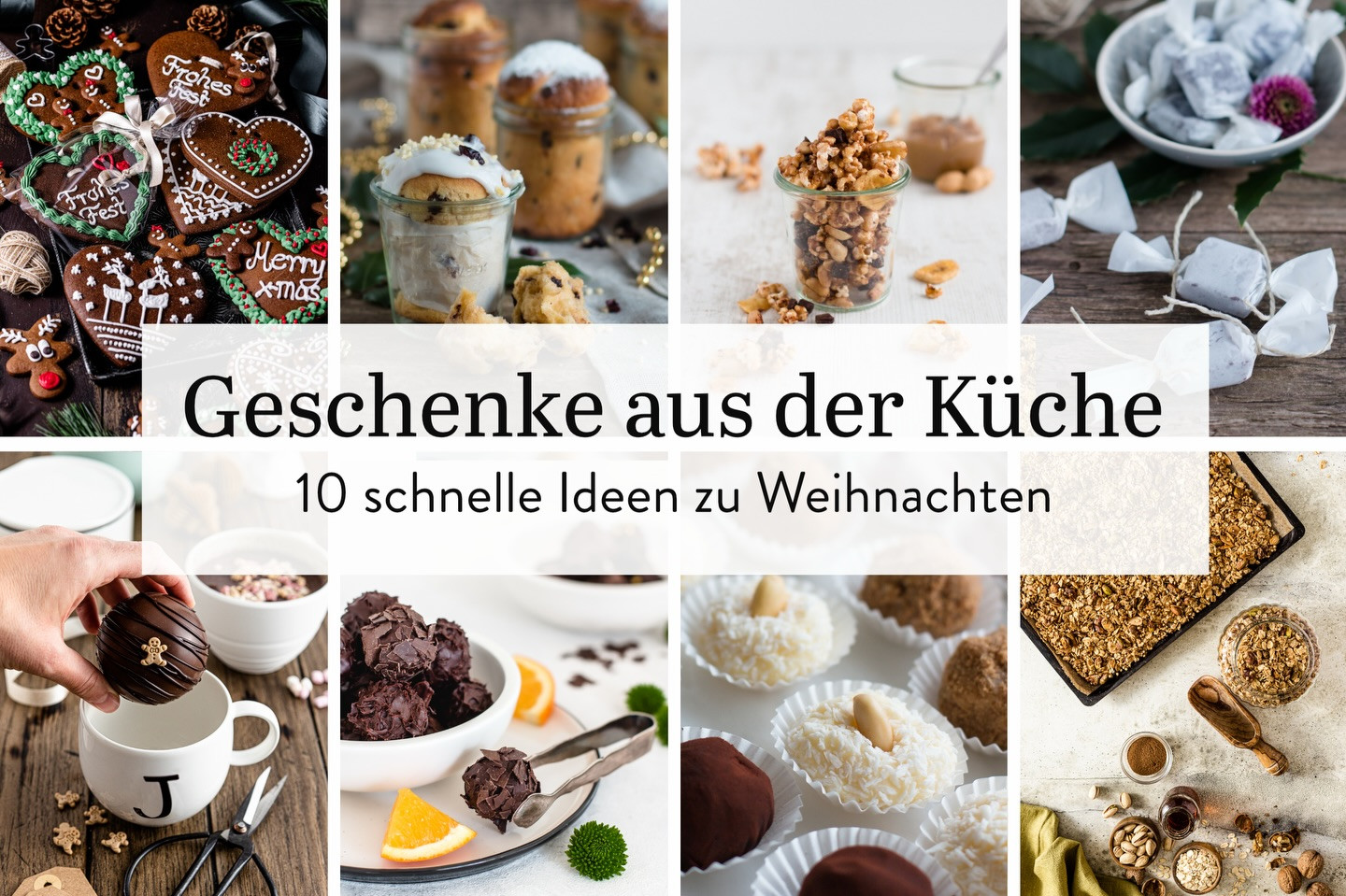 10 schnelle DIY Geschenkideen aus der Küche für Weihnachten: Lebkuchenherzen, Hot Chocolate Bombs & mehr