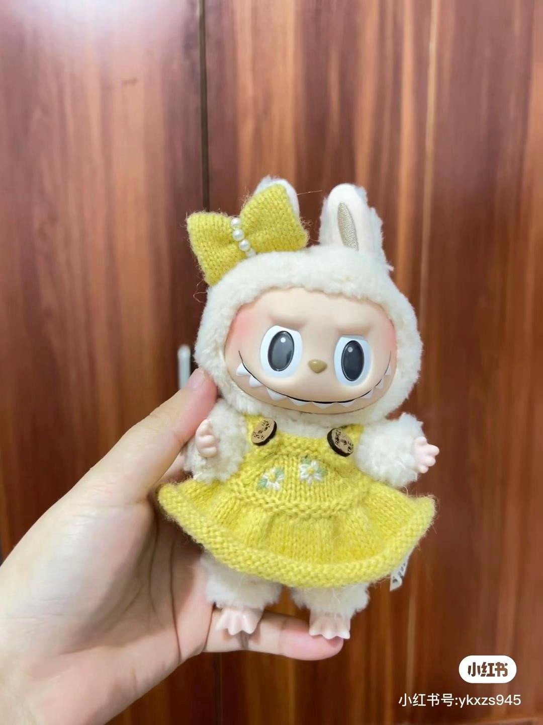 15cm Doll Dress Knitting Pattern Tutorial with Chart Instructions