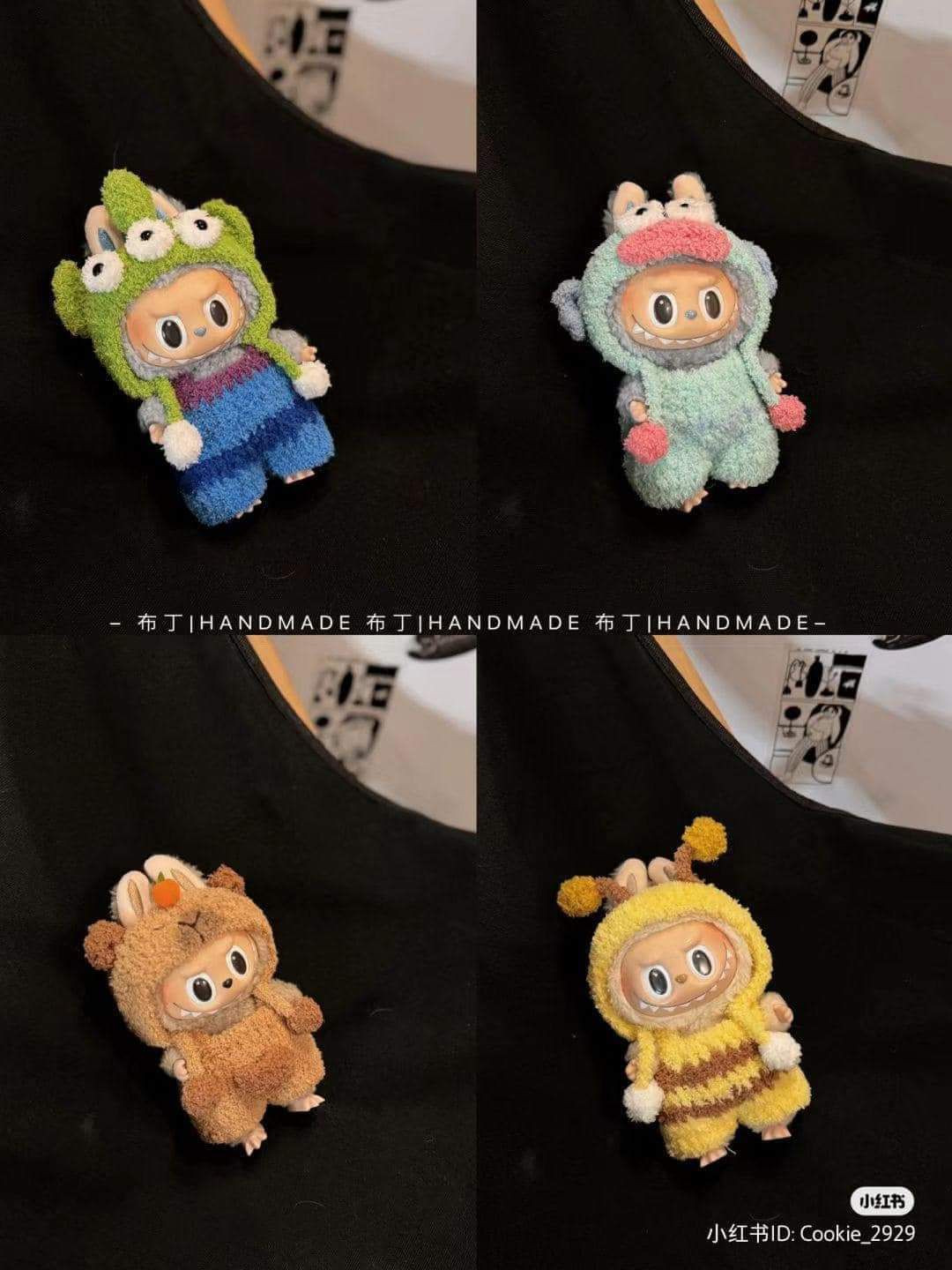 17cm Labubu Crochet Wardrobe: Spring Flower & Frog Outfit Patterns