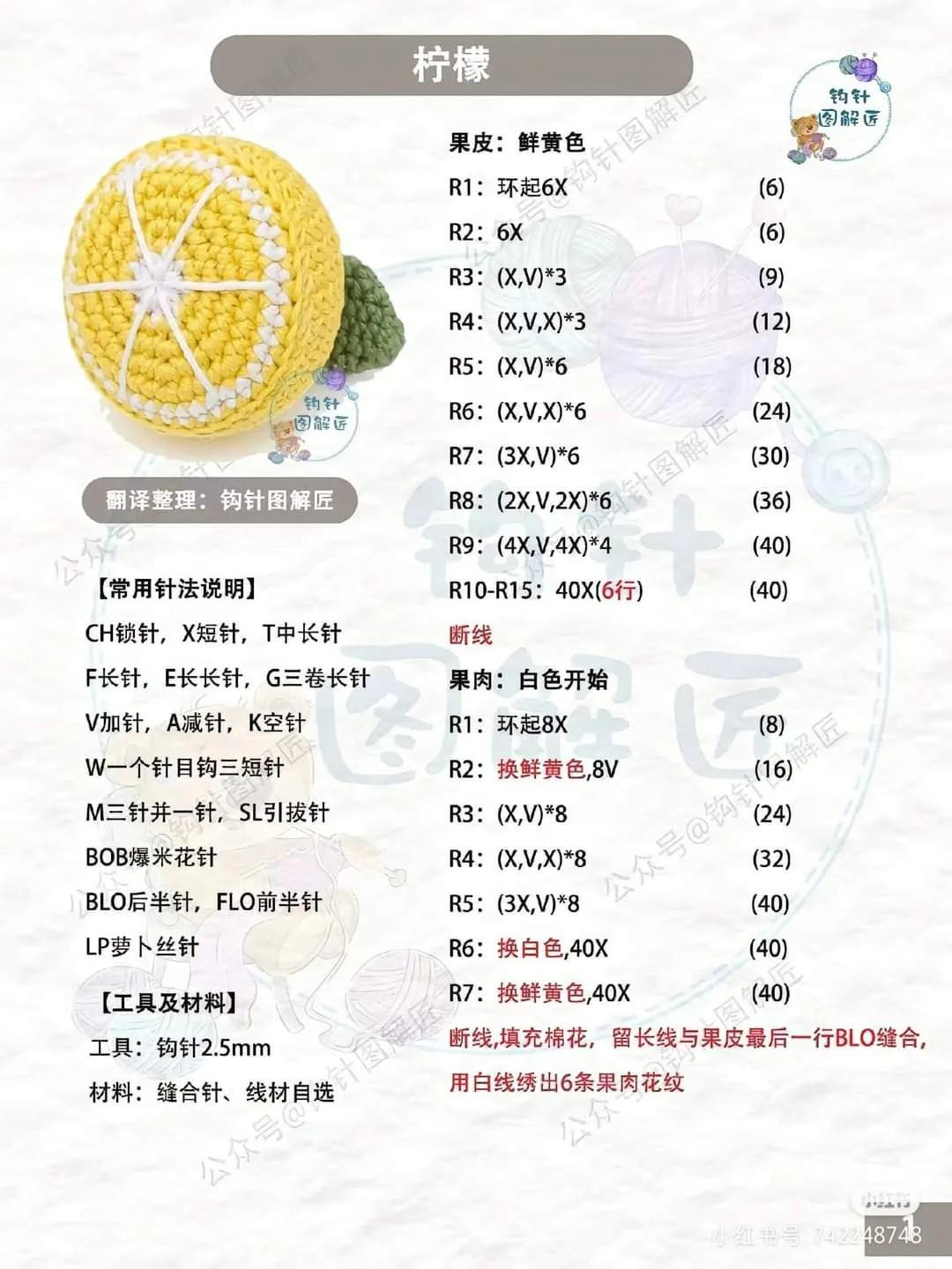 18 Crochet Fruit Patterns: Lemon, Avocado, Orange