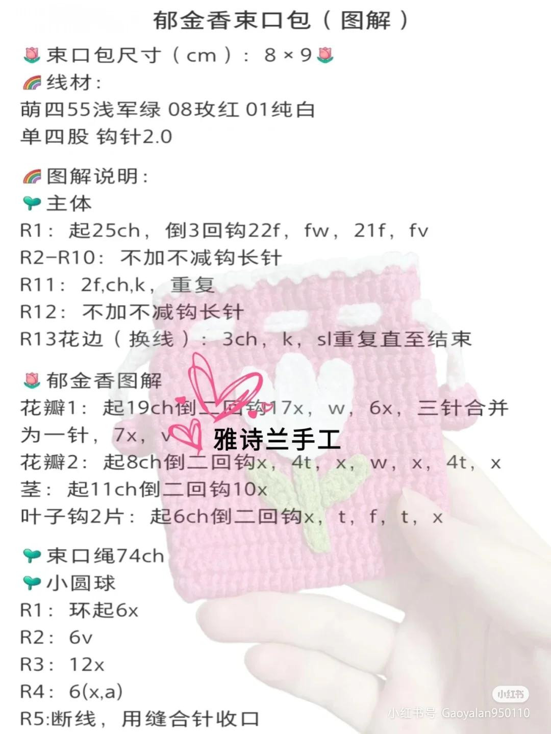 18 Cute Crochet Drawstring Bag Patterns: Characters, Flowers & Food